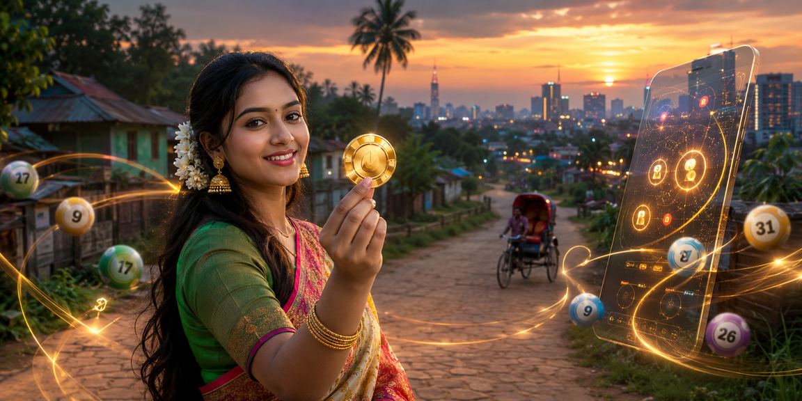 কুমিল্লায় লটারি গেম উপভোগ করছেন বাংলাদেশি মডেল