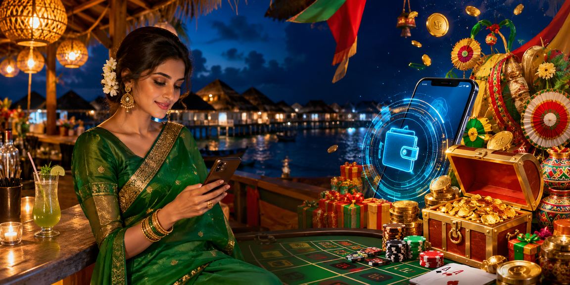 সেন্ট মার্টিনে শাড়ি পরে বাকারা গেম উপভোগ করছেন একজন খেলোয়াড়