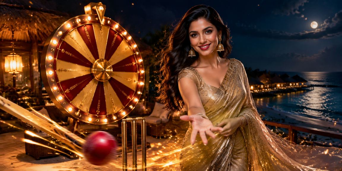 সেন্ট মার্টিনে শাড়ি পরে ক্রিকেট বেটিং উপভোগ করছেন একজন খেলোয়াড়